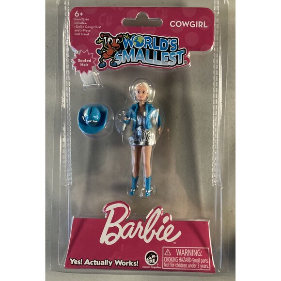 World's Smallest Barbie • NEW Set of 2 • Roller Blade & Cowgirl, Mattel - Picture 4 of 6